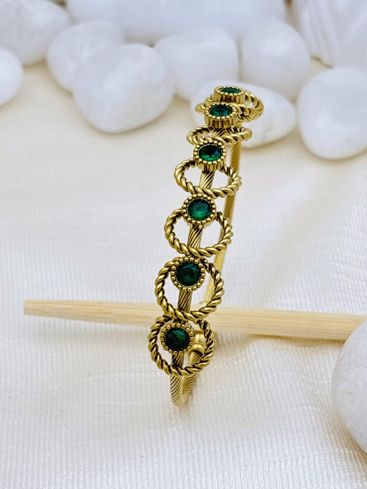 Crystal Loop Bracelet – Green