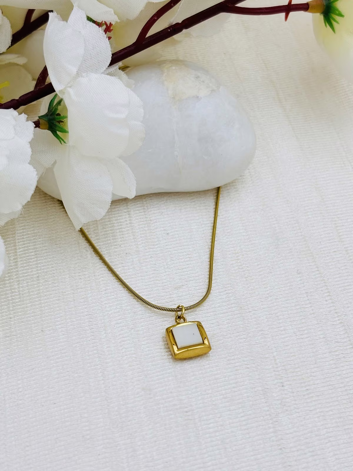 Geometric Square Pendant